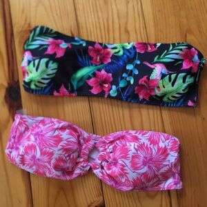 2 bathing suit tops